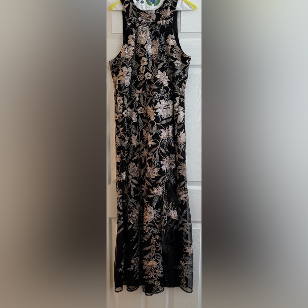 Maggie London- Beautiful black embroidered exotic dress for an evening wedding!